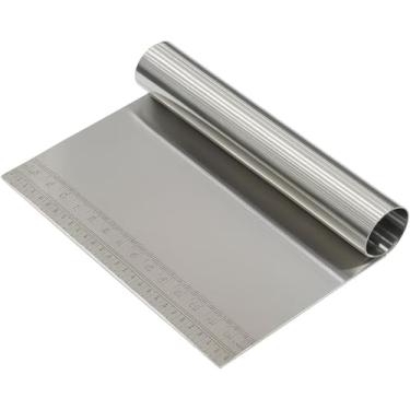 Imagem de Espatula para Confeitaria Inox Cortar Raspar Confeitar Temperar Dividir Chocolate Bolo Com Régua15 CM Leve e De Fácil Manuseio Antiaderente