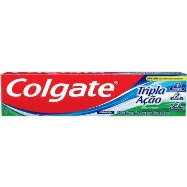 Imagem de Kit c/ 3 creme dental Colgate Tripla Acao Menta Original 90G
