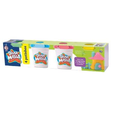 Imagem de Kit c/ 4 Massinhas 8064 Divertoys, Unica