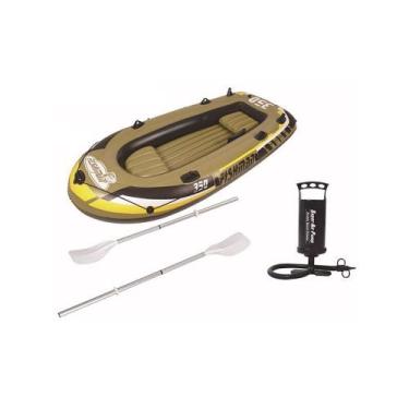 Imagem de Bote Inflável Par Remos + Bomba ar Fishman 350 Pathfinder até 340kg - 
