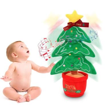 Imagem de Brinquedo de pelúcia de árvore de Natal de dança eletrônico com música