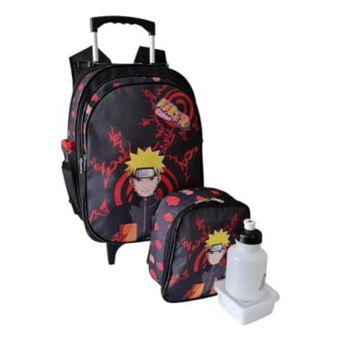 Imagem de Generic Mochila Escolar Mangá Rodinhas Grande + Lancheira