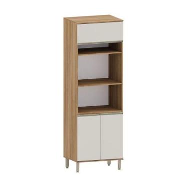 Imagem de Paneleiro 70cm 3 Portas Com Espaço Para Forno E Micro-onda D Avelã/are