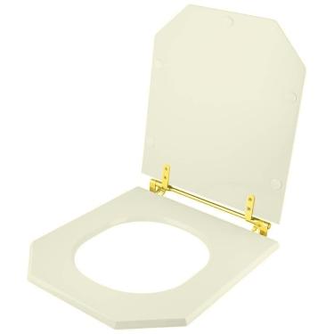 Imagem de Assento Sanitário Para Vaso Incepa Com Ferragem Dourada