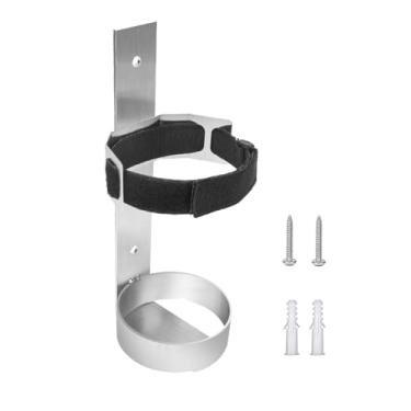 Imagem de Searoam Suporte de Extintor de Incêndio de Aço para Barco, Suporte de Montagem de Aço Inoxidável 304 com Alças Ajustáveis, Suporte de Metal para Extintor de Incêndio Resistente Com (, Prata)