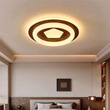 Imagem de Nórdico Moderno Quarto Lâmpada De Teto LED Moda Simplicidade Arte Sala De Estar Estudo De Restaurante Quarto Infantil Corredor Varanda Luz (3851B D50CM)