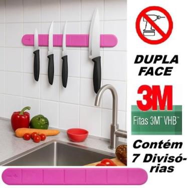 Imagem de Barra Magnética Para Facas (Porta Facas) - Fixação 3M - Diversas Cores