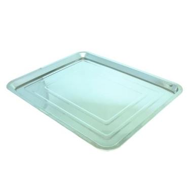 Imagem de Bandeja Retangular 44x34x2cm Porção Comida Servir Salada - AJM Inox, S