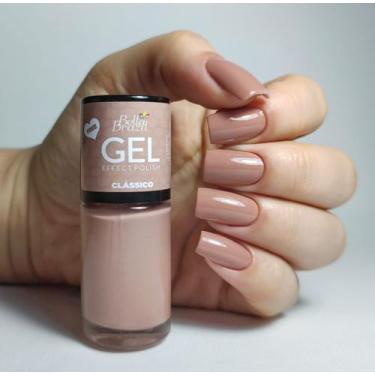 Imagem de Esmalte Efeito Gel Clássico Bella Brazil 9ml  Brilho e Longa Duração