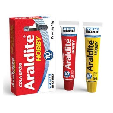 Imagem de Araldite Hobby Mini 16g Adesivo Epóxi Alto Poder Aderência Ideal Azulejos, Madeira, Vidro, Concreto