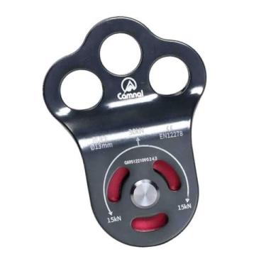 Imagem de menolana Polia de escalada polia de elevação 30kN polia única de escalada polia de corda de alumínio portátil para camping ferramenta de esportes ao ar livre