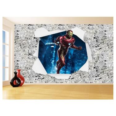 Imagem de Papel De Parede 3D Heróis Página Quadrinhos Hq 3,5M Nhma218