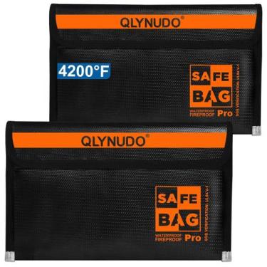 Imagem de Bolsa de dinheiro à prova de fogo QLYNUDO 4200F atualizada, pacote com
