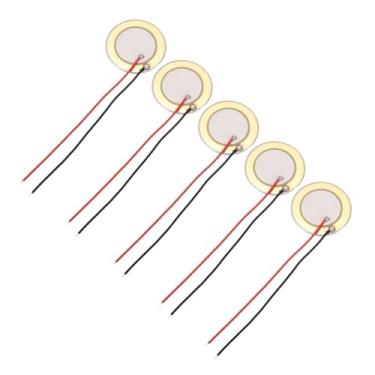 Imagem de uxcell 5 discos piezoelétricos 27 mm acústico captador transdutor microfones trigger buzzer bateria guitarra com revestimento de alumínio