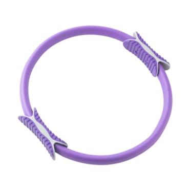 Imagem de Fenteer Anel de Pilates para Exercícios, Suprimentos, Círculo de Pilates, Anel de Fitness para Ombros, Braços, Pernas e Costas, Roxo