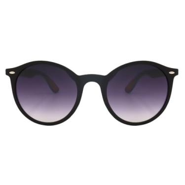 Imagem de Óculos de Sol Redondo Steampunk Premium Funk Retrô Clássico Oldstyle UV400 Unisex Feminino Masculino - Modelo Bali - Cacife Brand (Preto Degradê)