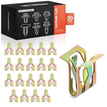 Imagem de A-Premium 20 peças de aço com guarnição de pilar de aço grade do radiador prendedor prendedor clipe de pino compatível com Chevrolet Silverado Equinox Cruze Impala Camaro Colorado Jeep Wrangler GMC