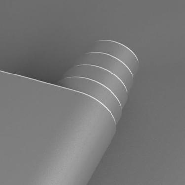 Imagem de Papel de Parede Adesivo Sala Quarto Ripas Madeira Clara Lisa Autocolante 5m x 45cm. (Cinza Liso)