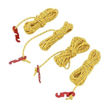 Imagem de RiToEasysports 4pcs Corda Reflexiva de Corda Ao Ar Livre, Cordão de Acampamento Ajustável, Tendas e Kit de Acessórios de Dosséis Com Estrutura de Fixação Aprimorada, Dispositivo de Conveniência,