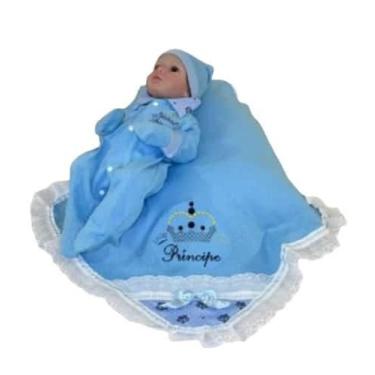 Imagem de Saida de Maternidade Menino e Menina 5 Peças Para Bebê Recém Nascido,M