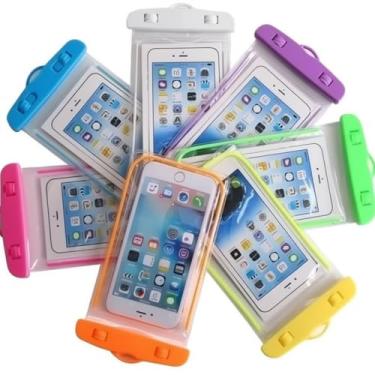 Imagem de Capa à Prova D'água Universal para Smartphone, Bolsa Impermeável em PVC, Compatível com iPhone e Android, Multicolorida, Proteção para Praia e Piscina