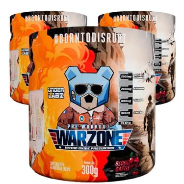 Imagem de Combo 3 Pré-Treino Warzone Under Labz 300g Pump Matrix-Unissex