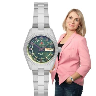Imagem de Relógio Orient Feminino Automático Pequeno Redondo Mecânico Prova Dágua 50 Metros NH6SS005 P1SX