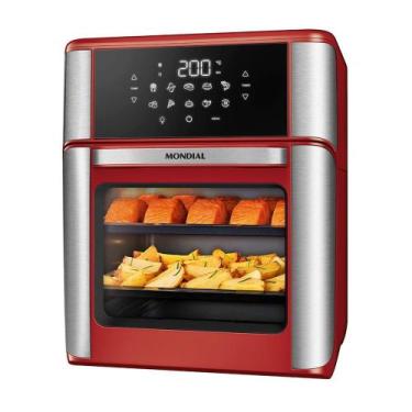 Imagem de Fritadeira Air Fryer Forno Oven 12L Mondial Vermelho/Inox 2000W - AFON
