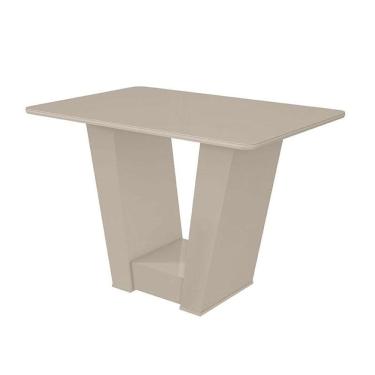 Imagem de Mesa de Jantar Apogeu 120 cm Off White Tampo com Vidro - Lopas