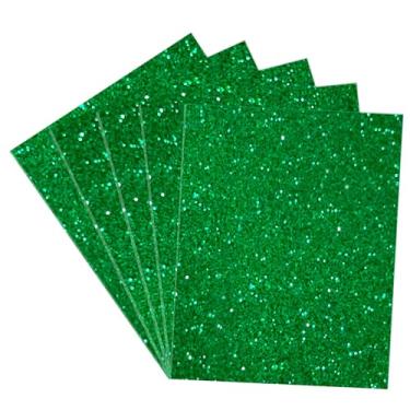 Imagem de FaeliKnise 5 folhas de acrílico com glitter de 1/20.3 cm de espessura para corte e gravação a laser, acrílico fundido translúcido para artesanato, espaços em branco para convite, placas, decorações de