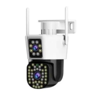 Imagem de Câmera De Segurança Externa Jt-8293 2 Lentes à Prova D'água Com Zoom Digital e Detecção de Movimento