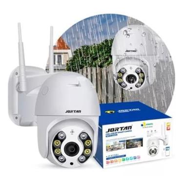 Imagem de Câmera de Segurança IP, Wi-Fi com Rastreamento Automático, Áudio Bidirecional, Visão Noturna Colorida, Full HD 1080p, Branco, para Casa e Negócios