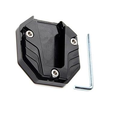 Imagem de Base antiderrapante preta universal para motocicleta, scooter, suporte extensor, suporte lateral, peças de almofada de extensão