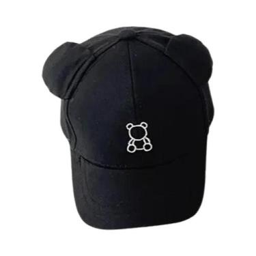 Imagem de Boné Infantil de Sol Ajustável - Design de Ursinho Cartoon, 6 a 24 mes