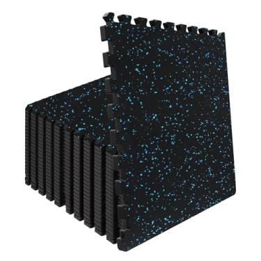 Imagem de WAWINY Tapete de borracha para academia em casa de 96 m²