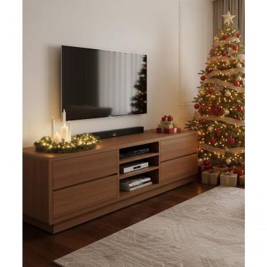 Imagem de Rack 1,50 X 55 X 50 - Madeira Maciça - Móveis De Gramado - Castanho