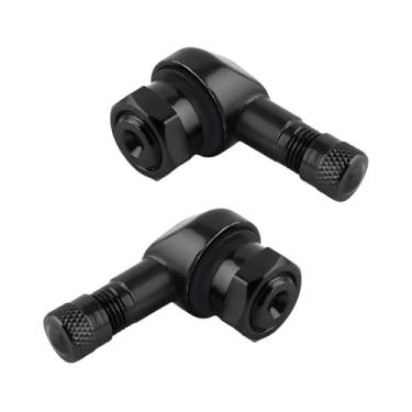 Imagem de MTRPS 2 peças de hastes de válvula de pneu de motocicleta, haste de válvula de roda de motocicleta de alumínio de 90 graus com vedações de borracha, hastes de válvula sem câmara de pneu de 10 mm a