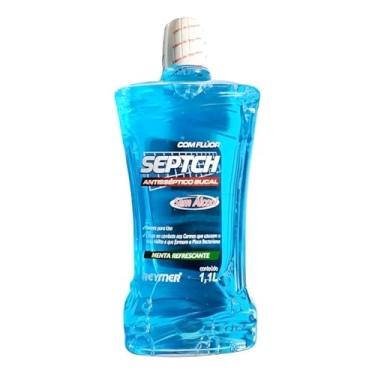 Imagem de Enxaguante Antisséptico Bucal Septch, Sabor Menta, Sem Álcool, com Flúor, 1,1 Litros