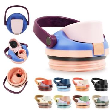 Imagem de BydGxy Tampa de substituição para garrafa de água Owala FreeSip Sway de 850 g - livre de BPA, vedação segura, trava à prova de vazamento, alça de transporte isolada - compatível com garrafas e canudos