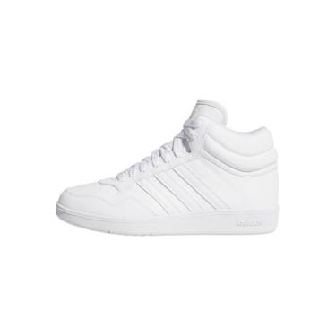 Imagem de adidas Tênis feminino de basquete Hoops 4.0 cano médio, Branco/Preto, 41