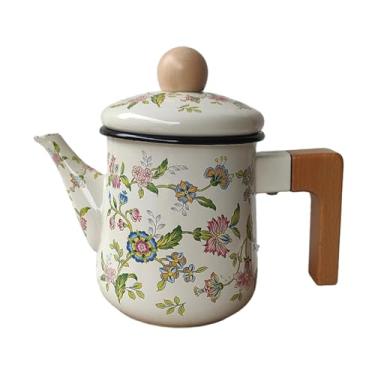 Imagem de ＫＬＫＣＭＳ Cafeteira de Esmalte Decorativa para Cozinha, Restaurante E Escritório.