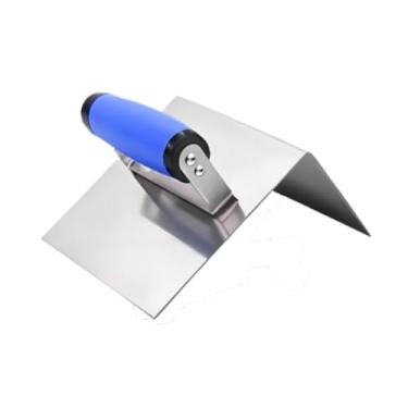 Imagem de Fenteer Desempenadeira de canto em aço inoxidável, desempenadeira de borda, ferramenta manual profissional, leve, para reboco de cantos de parede, Canto Externo