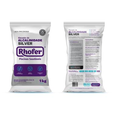 Imagem de Elevador de Alcalinidade Silver Rhofer 1kg - Estabilizador de pH para Piscinas - Rápida Dissolução - Tratamento Profissional (1Kg)