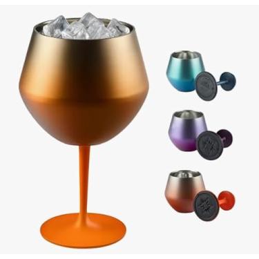 Imagem de Taça Térmica Inox 414ml 2 em 1, Copo e Taça Desmontável com Parede Dupla, Isolamento a Vácuo, Inquebrável, Reutilizável, Mantém Gelado por Horas, Ideal para Drinks, Gin, Vinho e Coquetéis