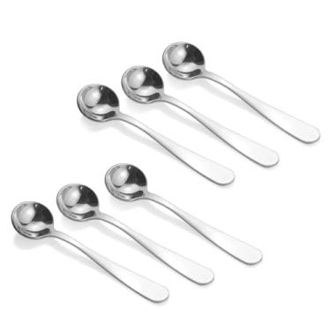 Imagem de Colher De Café Aço Inox Novara Riva 9x2Cm Jogo Com 6 Peças Luxo Para Mesa Posta