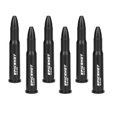 Imagem de Epicshot Premium Training Metal Snap Caps Black Dry Fire Training Dummy Rounds Practice Safe Loading Firing (30-30 Win 6pk)