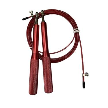 Imagem de Corda De Pular Rolamento Cabo De Aço Profissional (GROSSA(Vermelho))