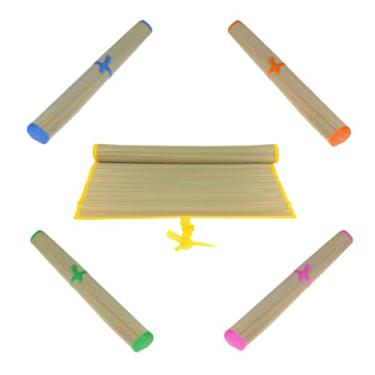 Imagem de Esteira Térmica Dobrável de Palha com Alça Para Praia Piquenique e Camping, Leve, Confortável e Prática(Vermelho)