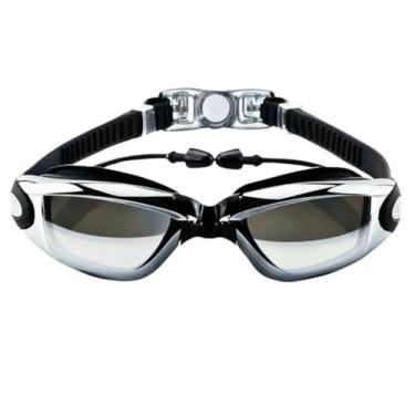 Imagem de Óculos De Natação Mergulho À Prova D 'Água Espelhado Proteção Uv Anti-Embaçamento Com Protetor De Ouvido