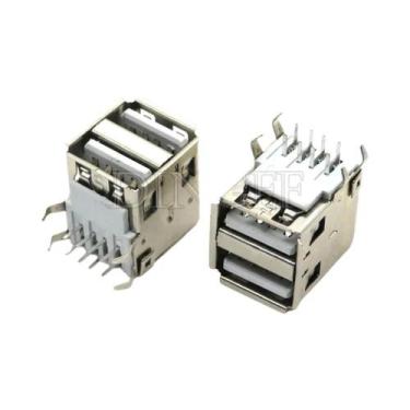 Imagem de 5 peças usb tipo a porta padrão fêmea conectores de solda conector pcb